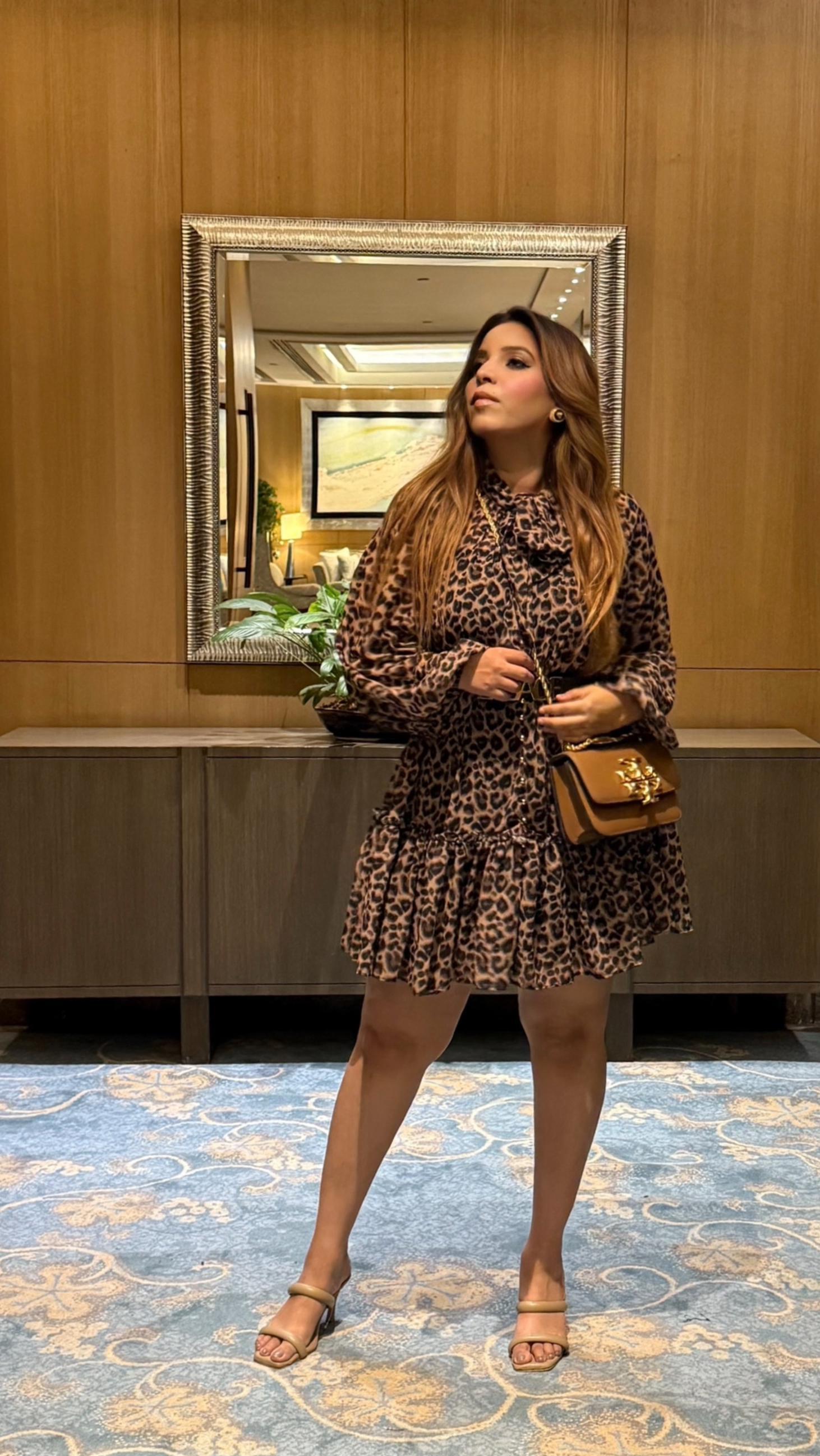 Sasha Elegance Dress- Brown